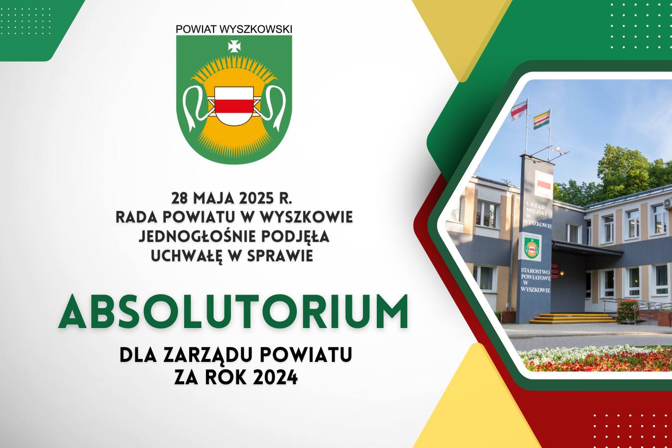 Ikona do artykułu: Absolutorium dla Zarządu Powiatu Wyszkowskiego za rok 2024